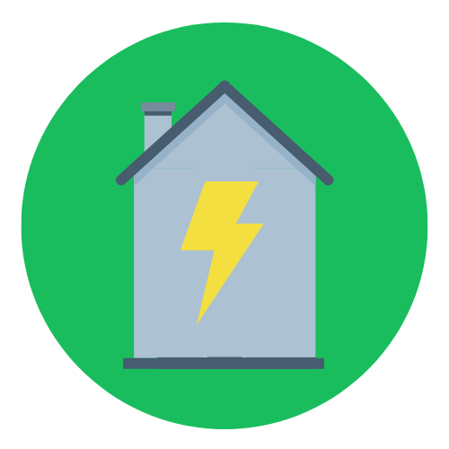 Elektriciteit aanleggen compleet huis icoon