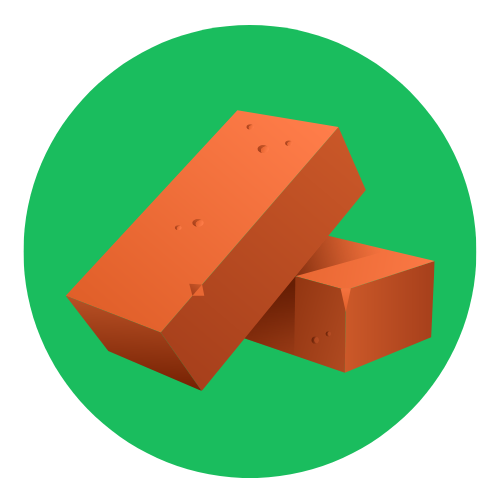 Icon nokverhoging materiaal steen