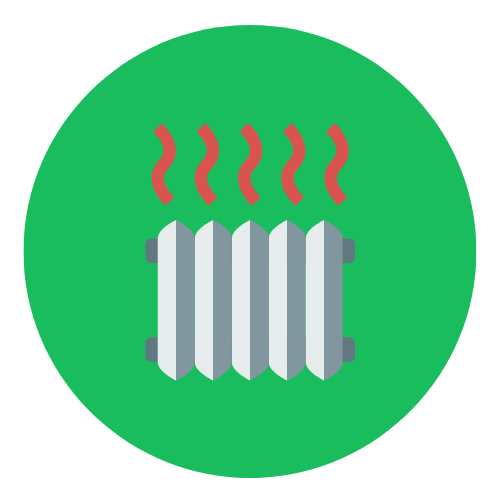 Icon belangrijke factor warmtepomp installatie: type verwarmingssysteem