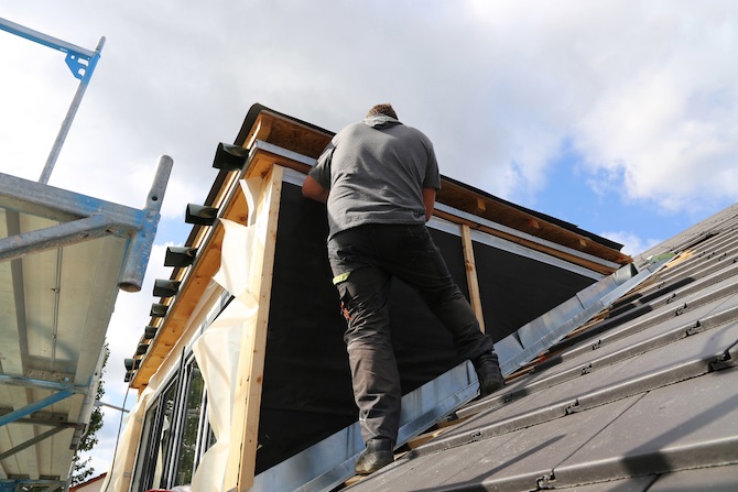 Dakkapel die vergunningsvrij wordt geplaatst aan de achterzijde van een woning