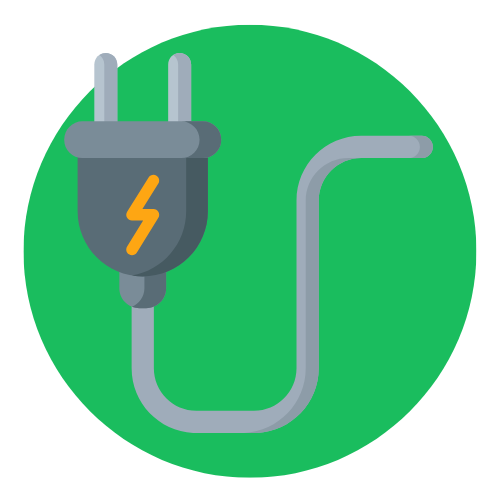Icoon thuisbatterij stroomverbruik is 10 kwh of hoger